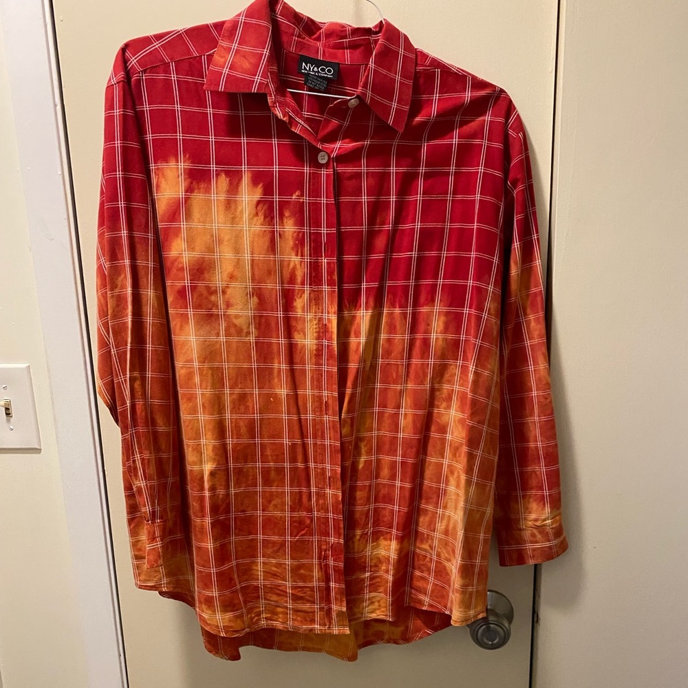 Tie Dyed Button Down Top